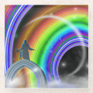 Dessous-de-verre En Verre Figure de mystère au Stargate interdimensionnel