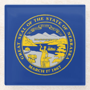 Dessous-de-verre En Verre Flag du Nebraska