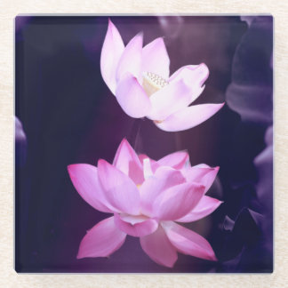 Dessous-de-verre En Verre Fleur de Lotus en fleurs