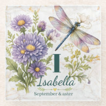 Fleur de naissance de septembre Aster & Libellule