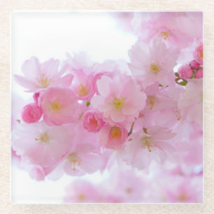 Dessous-de-verre En Verre Fleur rose de cerisiers japonais