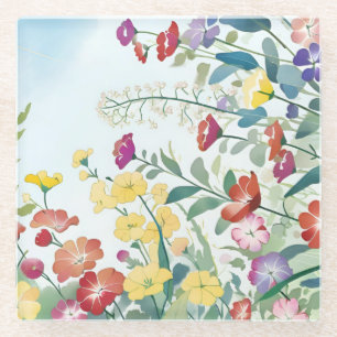 Dessous-de-verre En Verre Fleurs sauvages