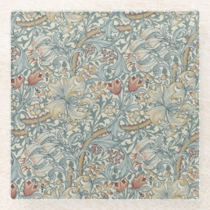 Dessous-de-verre En Verre Fleurs vintages William Morris Golden Lily