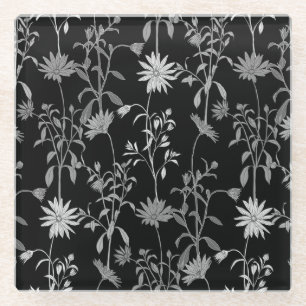 Dessous-de-verre En Verre Floral vintage : arrière - plan d'invitation sans