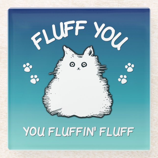 Dessous-de-verre En Verre Fluffin Vous Fluffin Fluff Kitty (Devant)