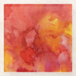 Dessous-de-verre En Verre Fond de peinture d'aquarelle