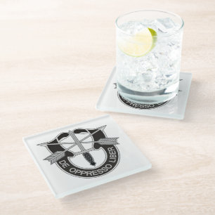 Dessous-de-verre En Verre Forces spéciales SF De Oppresso Liber