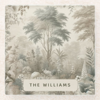 Dessous-de-verre En Verre Forêt enchantée" Dessous de verre de nom de famill