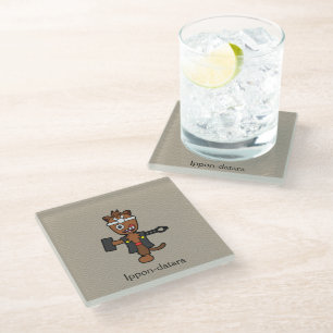 Dessous-de-verre En Verre Forgeron japonais Ippon-datara : Caricature Yokai