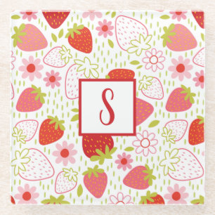 Dessous-de-verre En Verre Fraise