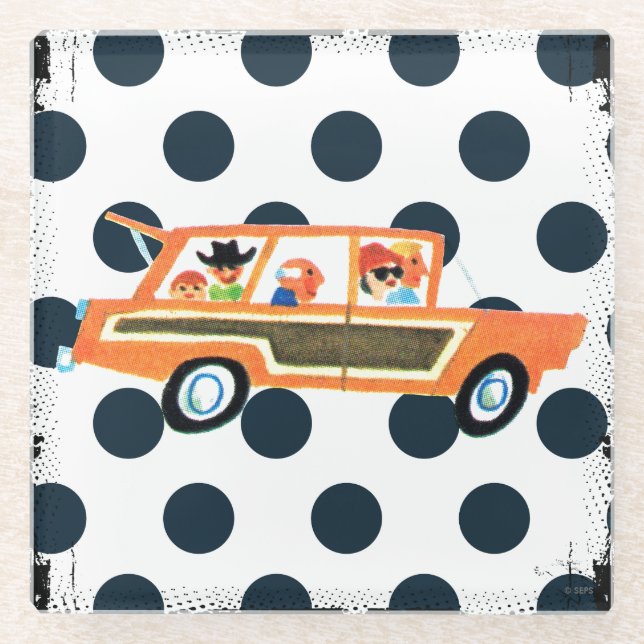 Dessous-de-verre En Verre Frapper la route ouverte 4 (Devant)