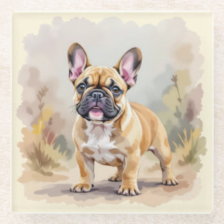 Dessous-de-verre En Verre French Bulldog Tan Fawn-Colored Cute Frenchie Dog