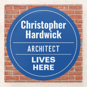 Dessous-de-verre En Verre Fun Architect Wall Plaque Style Dessous de verre e