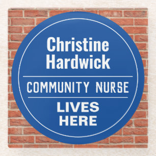 Dessous-de-verre En Verre Fun Community Nurse Wall Style Plaque