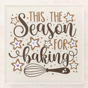 Dessous-de-verre En Verre Fun 'Tis Season for Baking Design