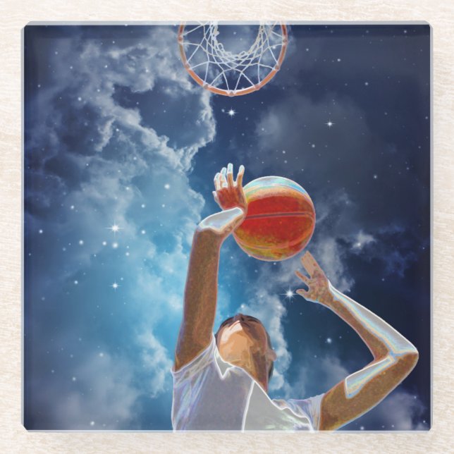 Dessous-de-verre En Verre Futur Basketball All-Star (Devant)