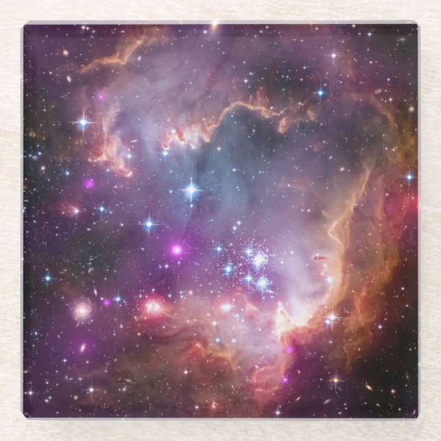 Dessous-de-verre En Verre Galaxie Étoiles spatiales Interstellaires Nebula (Devant)