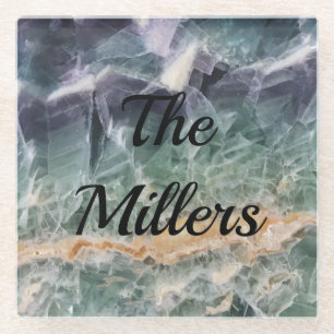 Dessous-de-verre En Verre Gemstone Photo Belle Fluorite Gem Marbré