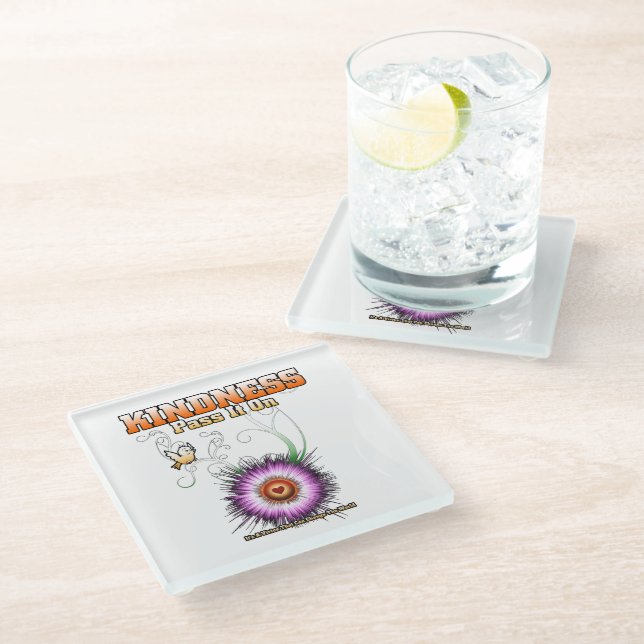 Dessous-de-verre En Verre GENTILLESSE - Passez-Le Sur Le Dessous de verre De (Incliné)