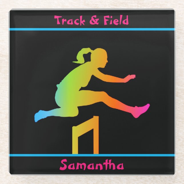 Dessous-de-verre En Verre Girls Track and Field   (Devant)