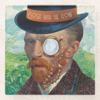 Dessous-de-verre En Verre Gogh Avec Le Dessous de verre De Verre De Flux