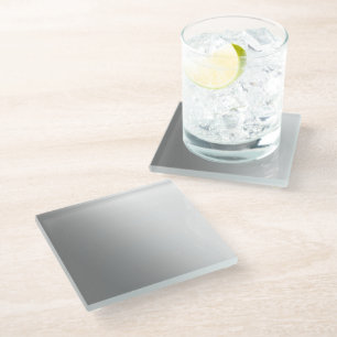 Dessous-de-verre En Verre Gradient gris et blanc personnalisable