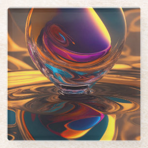 Dessous-de-verre En Verre Grande chute cosmique