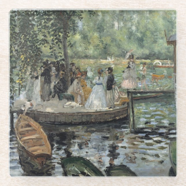 Dessous-de-verre En Verre Grenouillère Renoir Impressionniste Peinture Art (Devant)