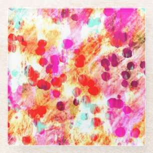 Dessous-de-verre En Verre Grunge couleur point texture arrière - plan