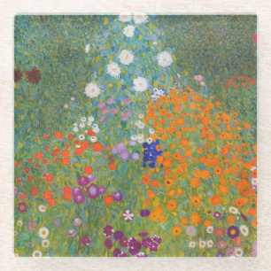 Dessous-de-verre En Verre Gustav Klimt Fleur Jardin Cottage Nature