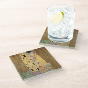 Dessous-de-verre En Verre Gustav Klimt   The Kiss, 1907-08