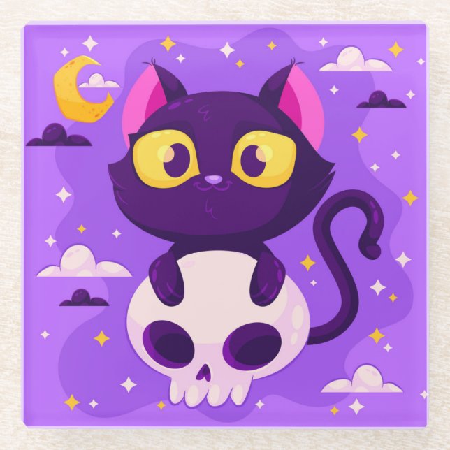 Dessous-de-verre En Verre Halloween (Devant)