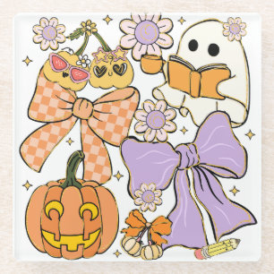 Dessous-de-verre En Verre Halloween enseignant éffrayant