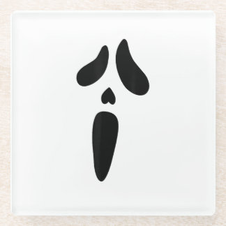 Dessous-de-verre En Verre Halloween Ghost Scary Face Holiday