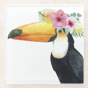 Dessous-de-verre En Verre Halo tropical - Toucan