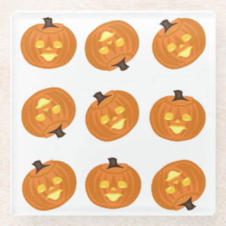 Dessous-de-verre En Verre Happy Halloween theme coasters