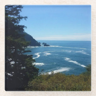 Dessous-de-verre En Verre Hart's Cove, côte de l'Oregon