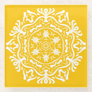 Dessous-de-verre En Verre Honey Mandala