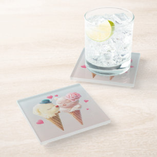 Dessous-de-verre En Verre Ice Cream Love
