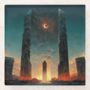 Dessous-de-verre En Verre Imaginaire Black Gate Sci-Fi Art