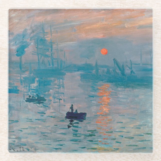 Dessous-de-verre En Verre Impression Sunrise Claude Monet (Devant)