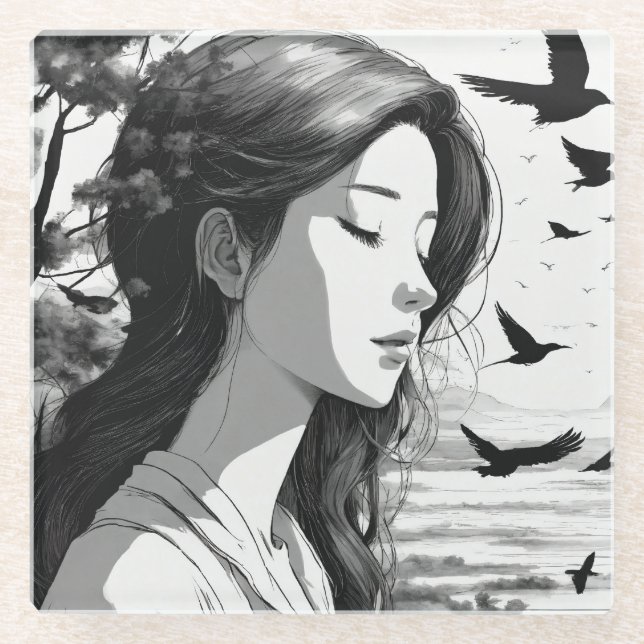 Dessous-de-verre En Verre Imprimée (Devant)