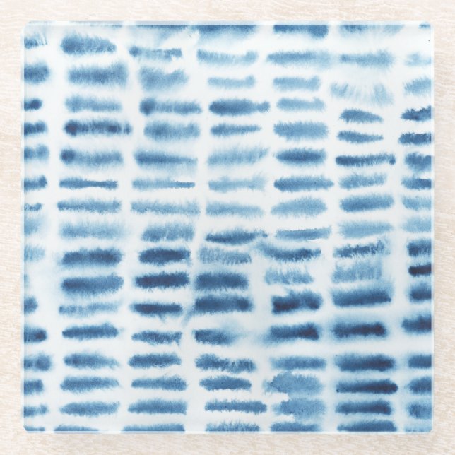 Dessous-de-verre En Verre Imprimer l'aquarelle Indigio (Devant)