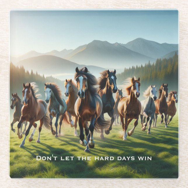 Dessous-de-verre En Verre Inspiration motivationnelle (Devant)