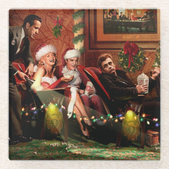 Dessous-de-verre En Verre Intermède de Noël (Devant)