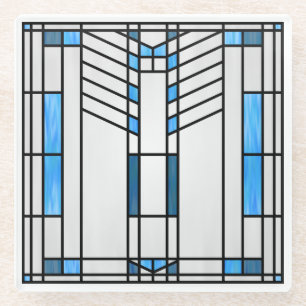Dessous-de-verre En Verre Interprétation du style scolaire des Prairies no 