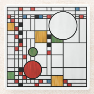 Dessous-de-verre En Verre Interprétation du style scolaire des Prairies no 