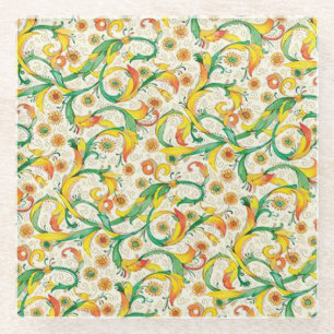 Dessous-de-verre En Verre Italien Florentine Plats Motif