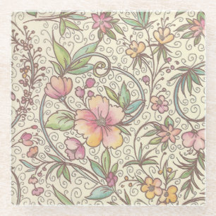 Dessous-de-verre En Verre Italien Florentine Plats Motif