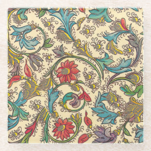 Dessous-de-verre En Verre Italien Florentine Plats Motif